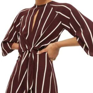 Topshop Stripe Knot Front Minidress - Size 6
